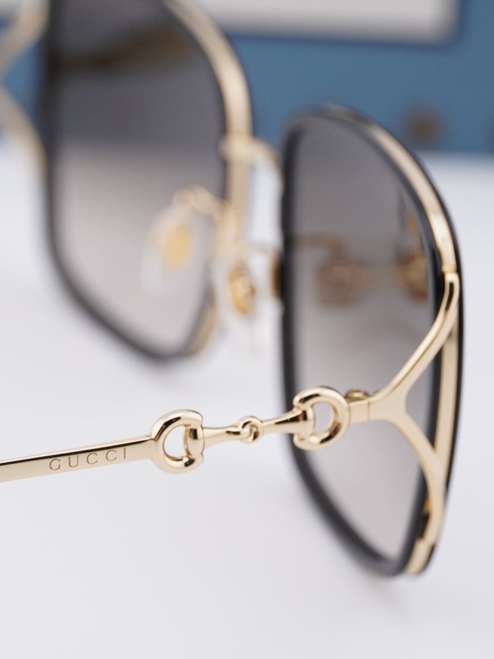 Gucci GG1016SK 004 Square Sunglasses - Black / Brown - Picture 12 of 13